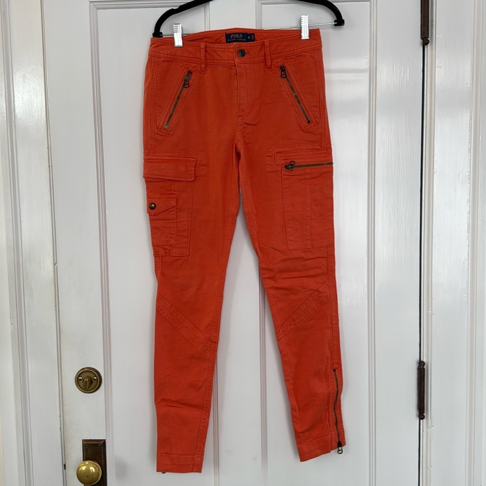 Polo Ralph Lauren Women’s Orange Utility Pants Size 6